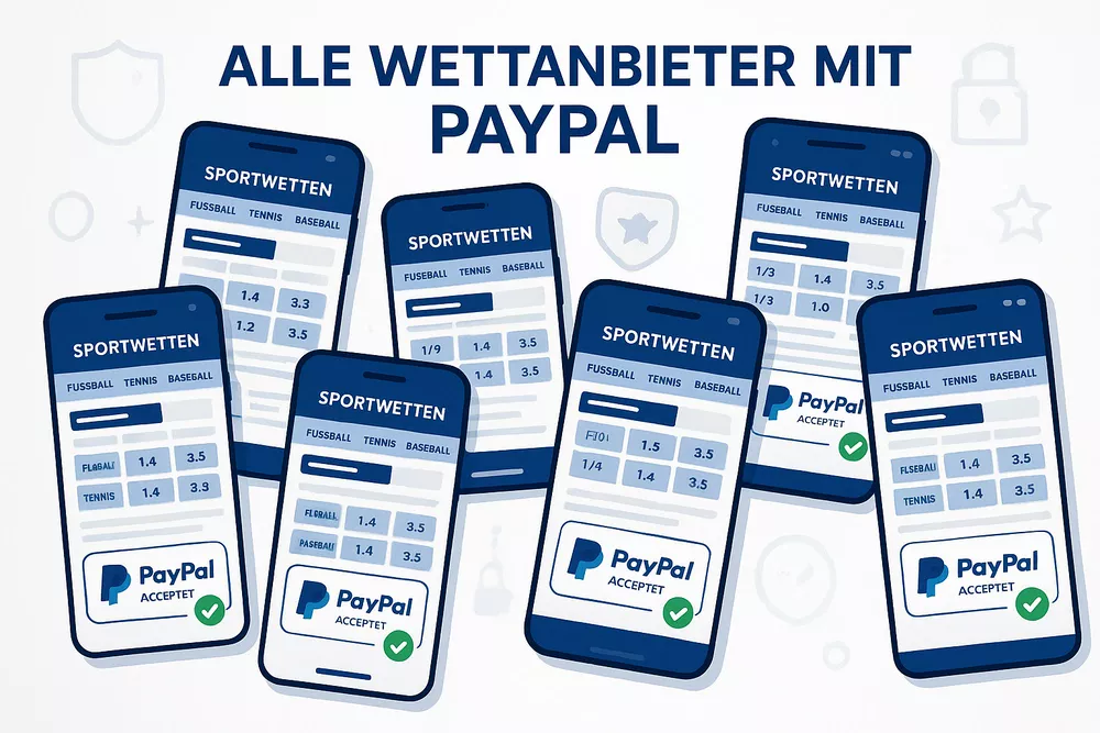 Deutsche Wettanbieter die PayPal akzeptieren - Komplette Liste 2025